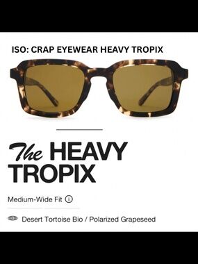 ISO Crap Eyewear Heavy Tropix in Desert Tortoise bio